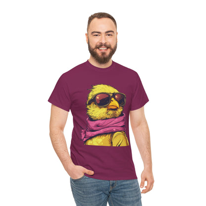Chic Cool Chick T-Shirt, Unisex Heavy Tee, Funny Animal Tee, Trend Chick Graphic T-Shirt Gift