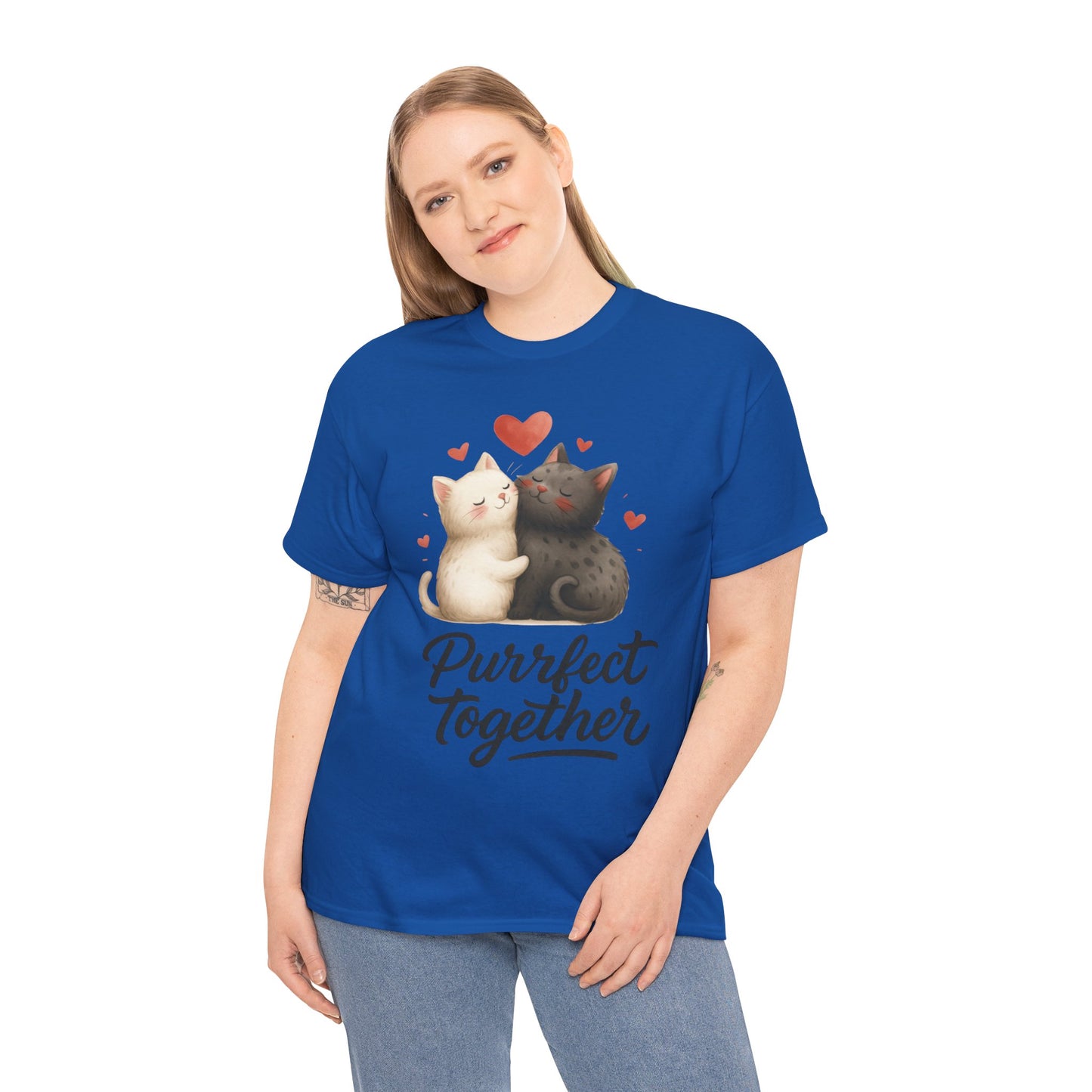 Purrfect Together Cat Womens Tee, Cute Cat Lovers Gift, Funny Animal T-Shirt, Womens Cotton Graphic Tee, Perfect for Valentine's Day, Pet [...]
