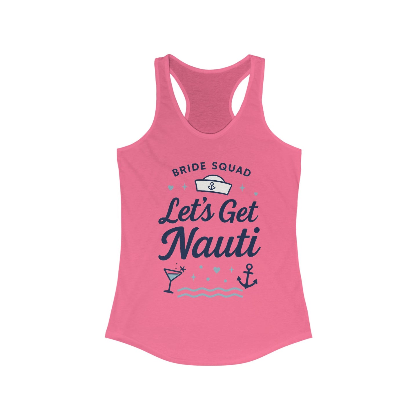 Lets Get Nauti Tank Top, Nautical Bachelorette Party Tee, Bride Squad Gift, Bridesmaid Hen Party Top, Fun Nautical Wedding Shirt