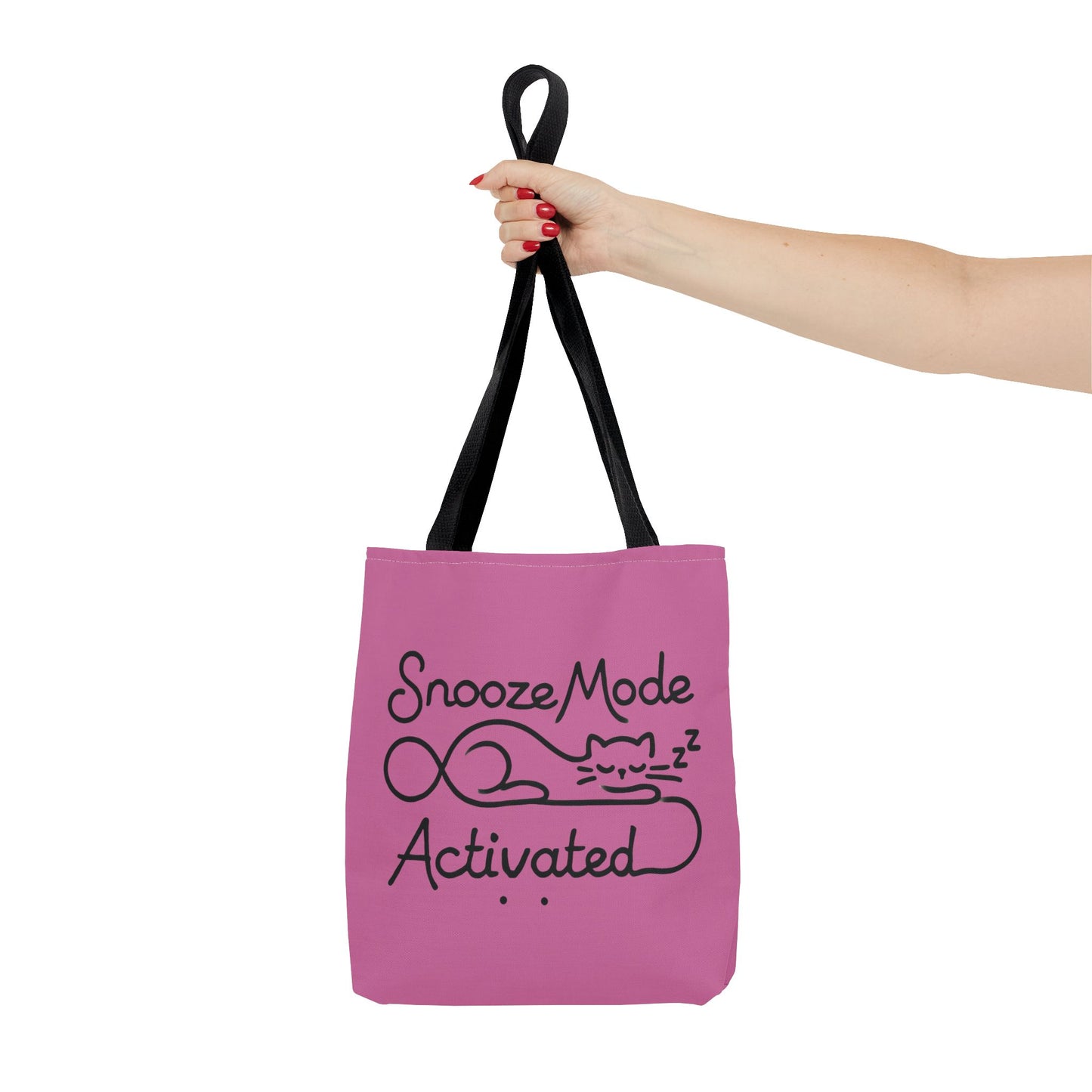 Sleepy Cat Tote Bag - Snooze Mode Activated, Cute Cat Lover Gift, Lounge Essential, Beach, Grocery, Everyday Use, Beach Weekender Bag