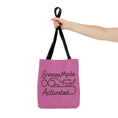 Sleepy Cat Tote Bag - Snooze Mode Activated, Cute Cat Lover Gift, Lounge Essential, Beach, Grocery, Everyday Use, Beach Weekender Bag