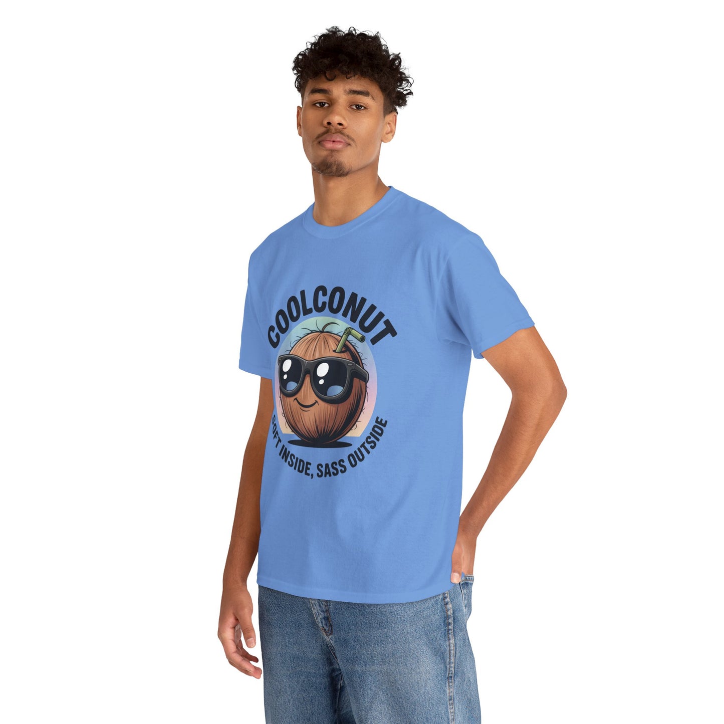 Coolconut Graphic Men's Tee, Soft Inside Sass Outside, Men's T-Shirt for Beach Lovers, Men's Fun Gift, Summer Vibes, Humor Apparel