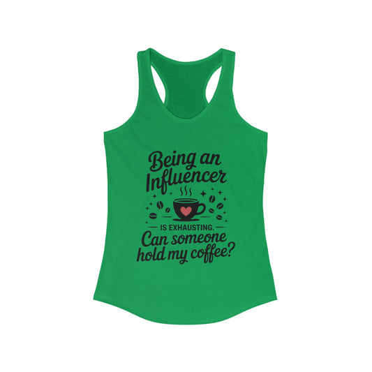 Womens Influencer Coffee Tank Top, Social Media Humor Tank, Content Creators, instagram girl top, tiktok fashion, Perfect for Coffee Lovers