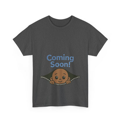 Coming Soon Maternity  Tee, Cute Baby Boy Pregnancy Announcement Tee, Funny Expecting Mom Gift, Gender Reveal Tee, Baby Shower Top