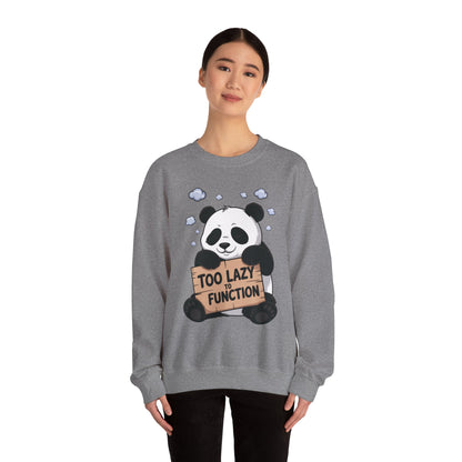 Panda Lazy Crewneck Sweatshirt - Funny Gift for Relaxation, Cute Animal Apparel for Cozy Days, Perfect for Fall and Winter