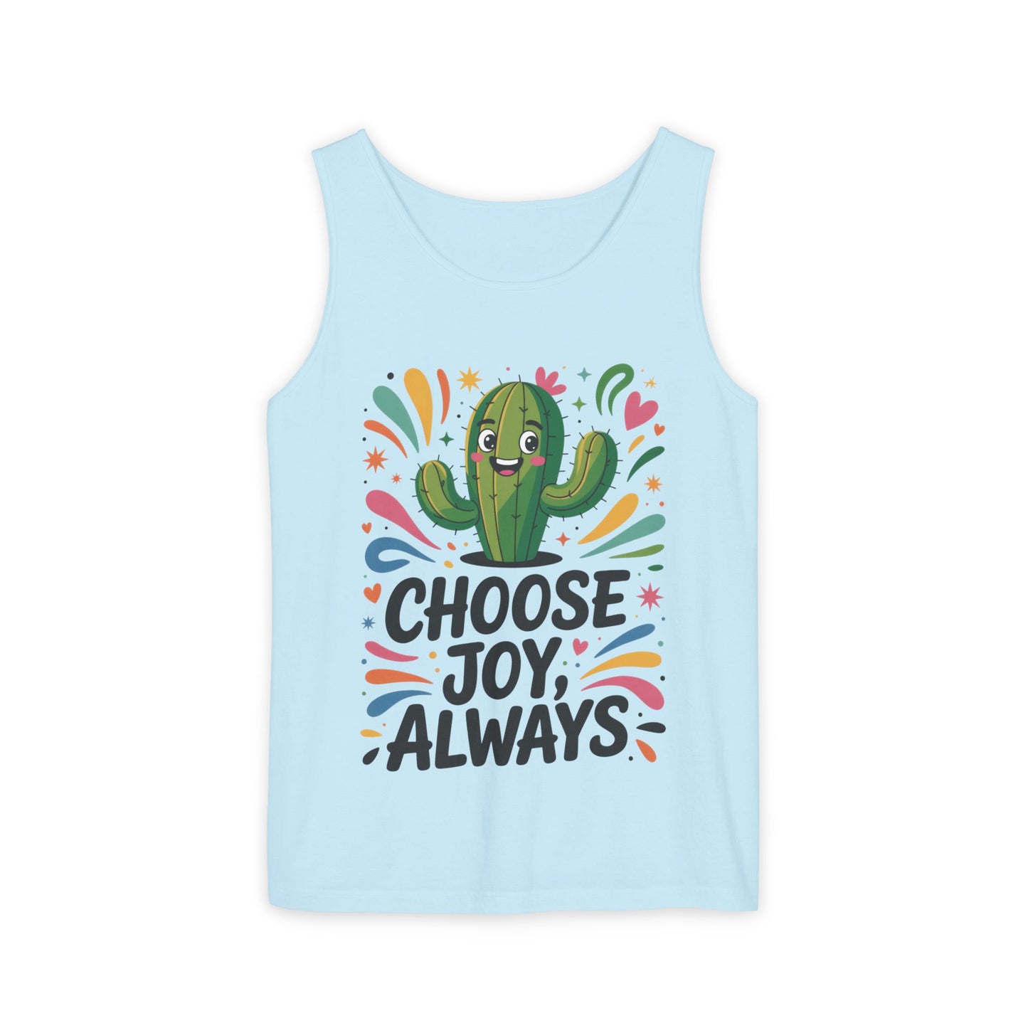 Joyful Cactus Womens Tank Top, Choose Joy Always, Summer Tank, Casual Wear, Gift for Friends, Trendy Top, Vacation Outfit