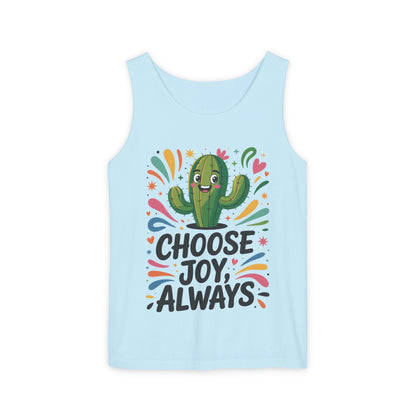 Joyful Cactus Womens Tank Top, Choose Joy Always, Summer Tank, Casual Wear, Gift for Friends, Trendy Top, Vacation Outfit