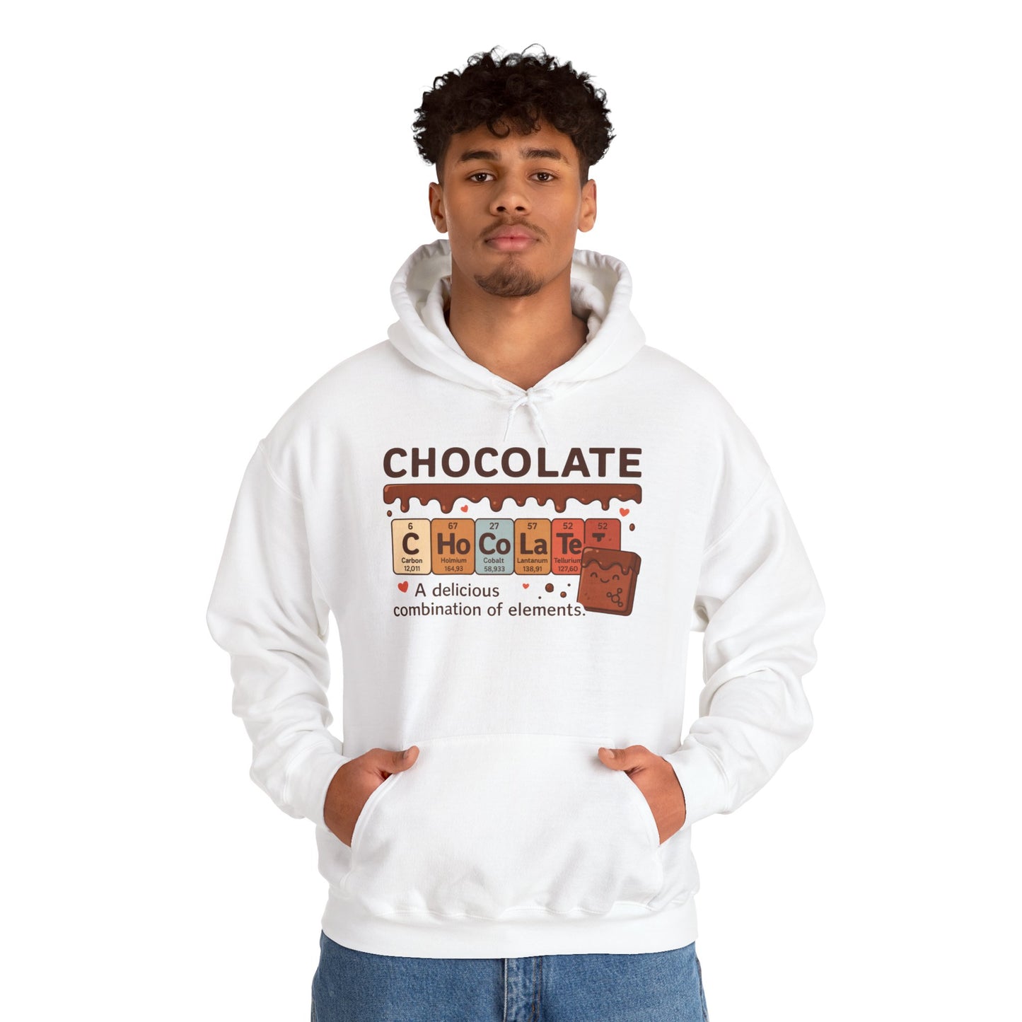 Chocolate Lover's Comfort Hoodie, Perfect Gift for Chemistry Lovers, Casual Wear, Sweet Treats Enthusiasts, Birthdays, Chemistry Students