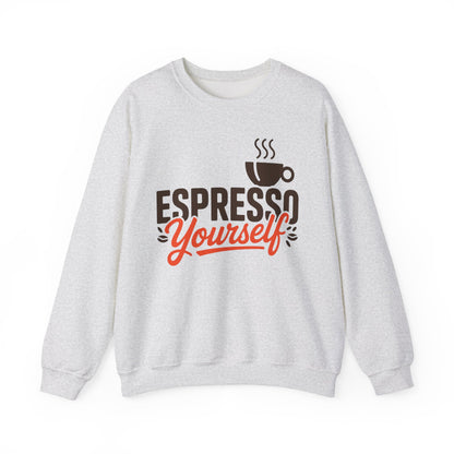 Men's Heavy Blend™ Crewneck Sweatshirt, Espresso Yourself Sweatshirt, Funny Coffee Lover Mens Crewneck, Cafe Lover Gift
