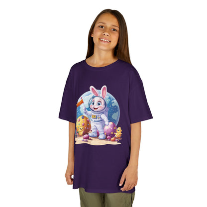 Kids Easter Astronaut Bunny T-Shirt, Space Bunny with Eggs, Galaxy Adventure Tee, Cute Bunny Gift for Boys and Girls