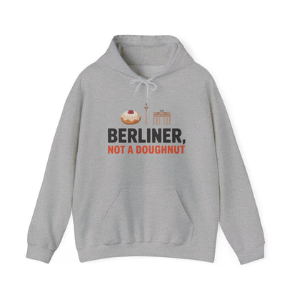 Mens Heavy Blend™ Hooded Sweatshirt, Berliner Not a Doughnut Funny Berlin Hoodie for Men