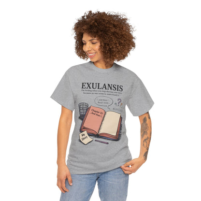 Exulansis Shirt, Emotional Aesthetic Word Tee, Deep Meaning Typography Graphic Tee, Women's Heavy Cotton Tee, deep meaning t shirt