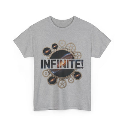 Steampunk Space Gears T-Shirt, Unisex Infinite Universe Graphic Tee, Cosmic Mechanical Design Tee for Sci-Fi & Engineering Lovers