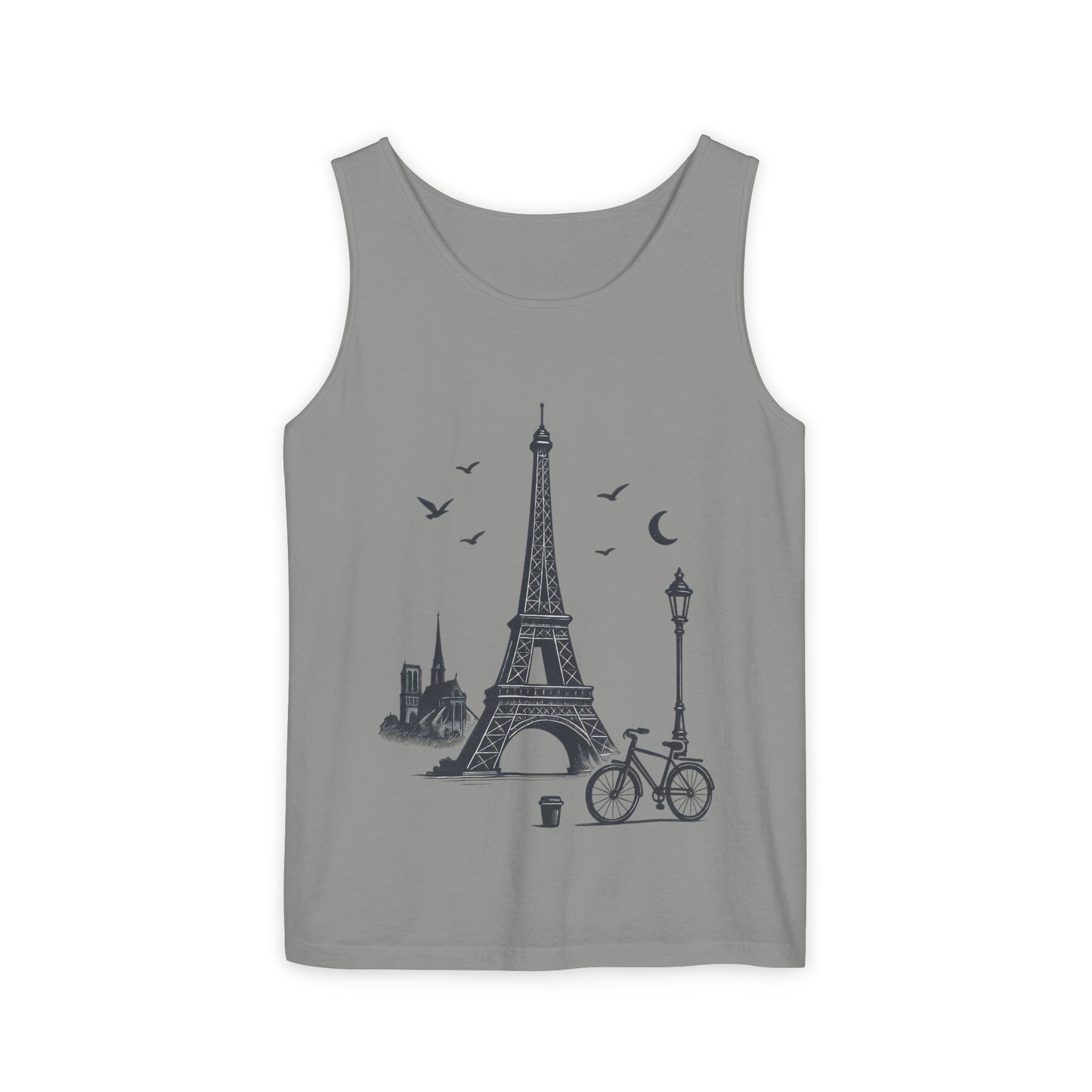 Parisian Dreams Tank Top, Unisex Summer Wear, Graphic Tee, Travel Inspired Apparel, Vacation Outfit, Casual Tank for All Occasions