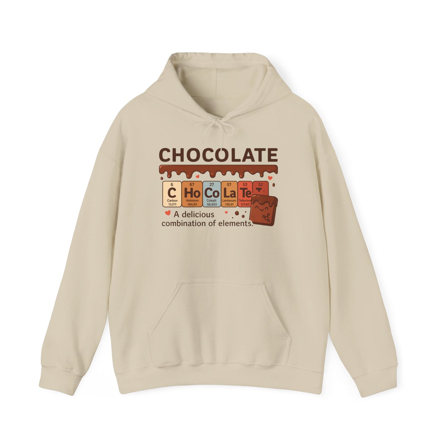 Chocolate Lover's Comfort Hoodie, Perfect Gift for Chemistry Lovers, Casual Wear, Sweet Treats Enthusiasts, Birthdays, Chemistry Students