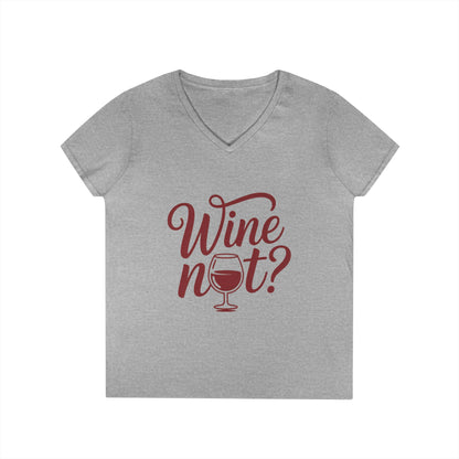 Wine Themed Ladies' V-Neck T-Shirt, Wine Lover Gift, Wine Humor Shirt, Girls Night Party Tee, Wine Pun Graphic Top, Fun Drink Shirt