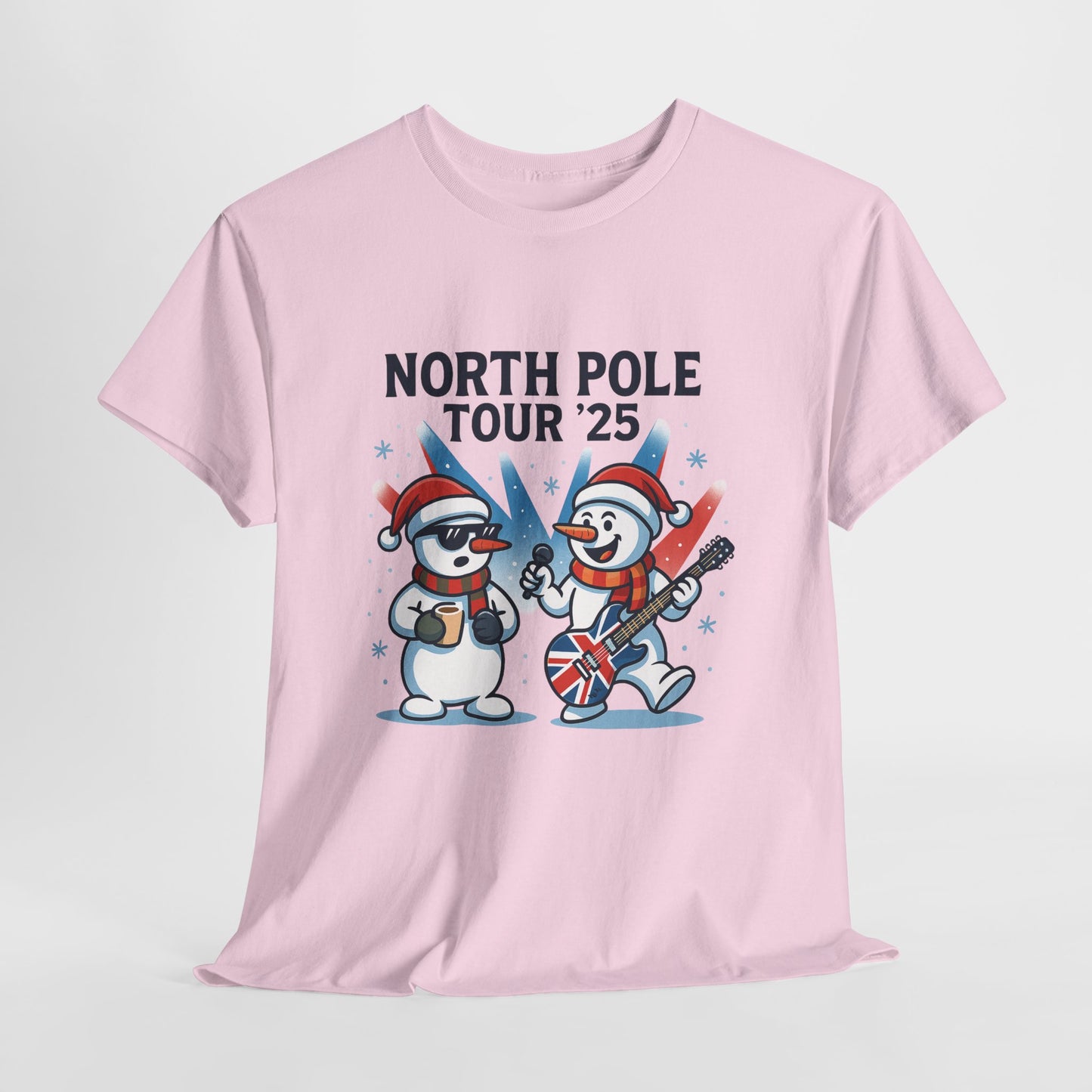 North Pole Tour 25 Women's Christmas T-Shirt, Funny Holiday Music Tee