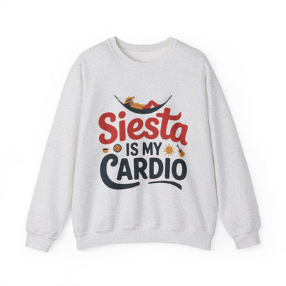 Men's Heavy Blend™ Crewneck Sweatshirt, Siesta Is My Cardio Funny Mens Sweatshirt Spain Gift