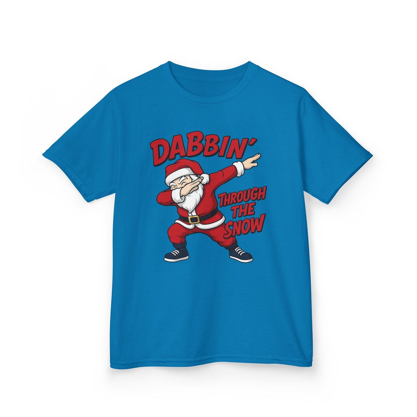 Dabbin Santa Youth Christmas T-Shirt, Funny Holiday Tee for Boys