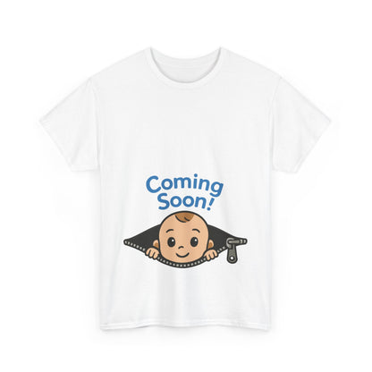 Coming Soon Maternity Tee, Cute Baby Boy Pregnancy Announcement Tee, Funny Expecting Mom Gift, Gender Reveal Tee, Baby Shower Top