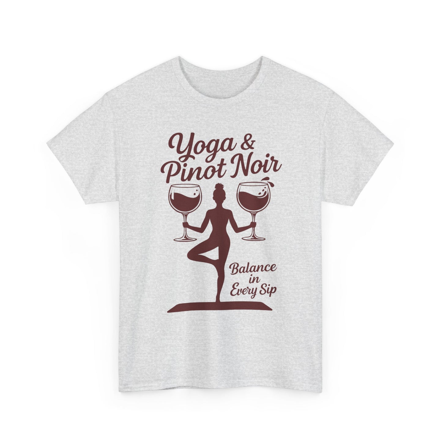 Yoga and Wine Shirt Women, Funny Pinot Noir Tee, Balance in Every Sip Tee, Yoga Lover Gift