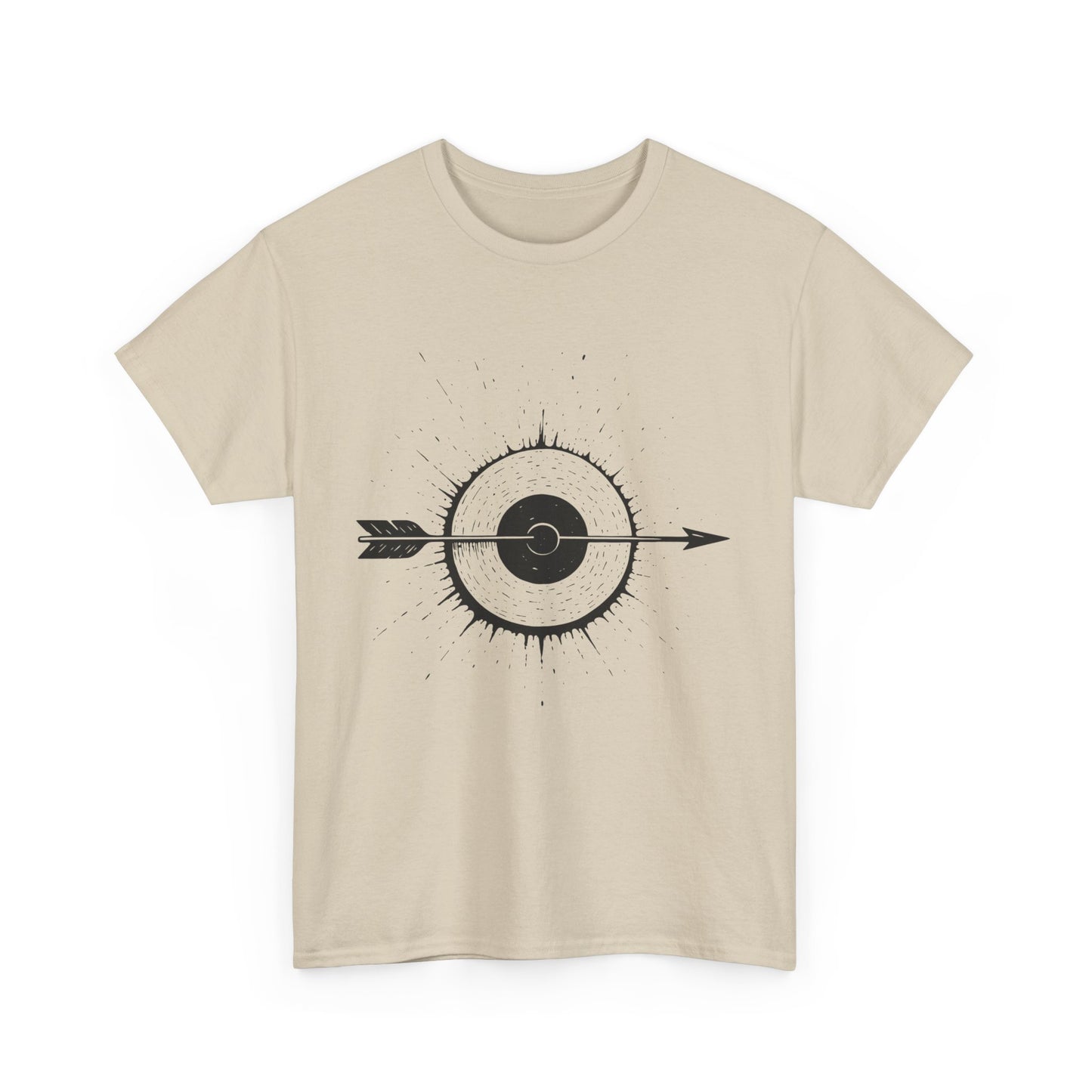 Artistic Arrow Graphic Unisex Cotton Tee, Motivational Shirt, Casual Wear, Gift for Him/Her, Trendy Fashion