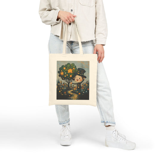 Eco-Friendly Cotton Canvas Tote Bag, Cute Gift for Nature Lovers, Beach Bag, Shopping Tote, Earth Day Accessory, Reusable Bag