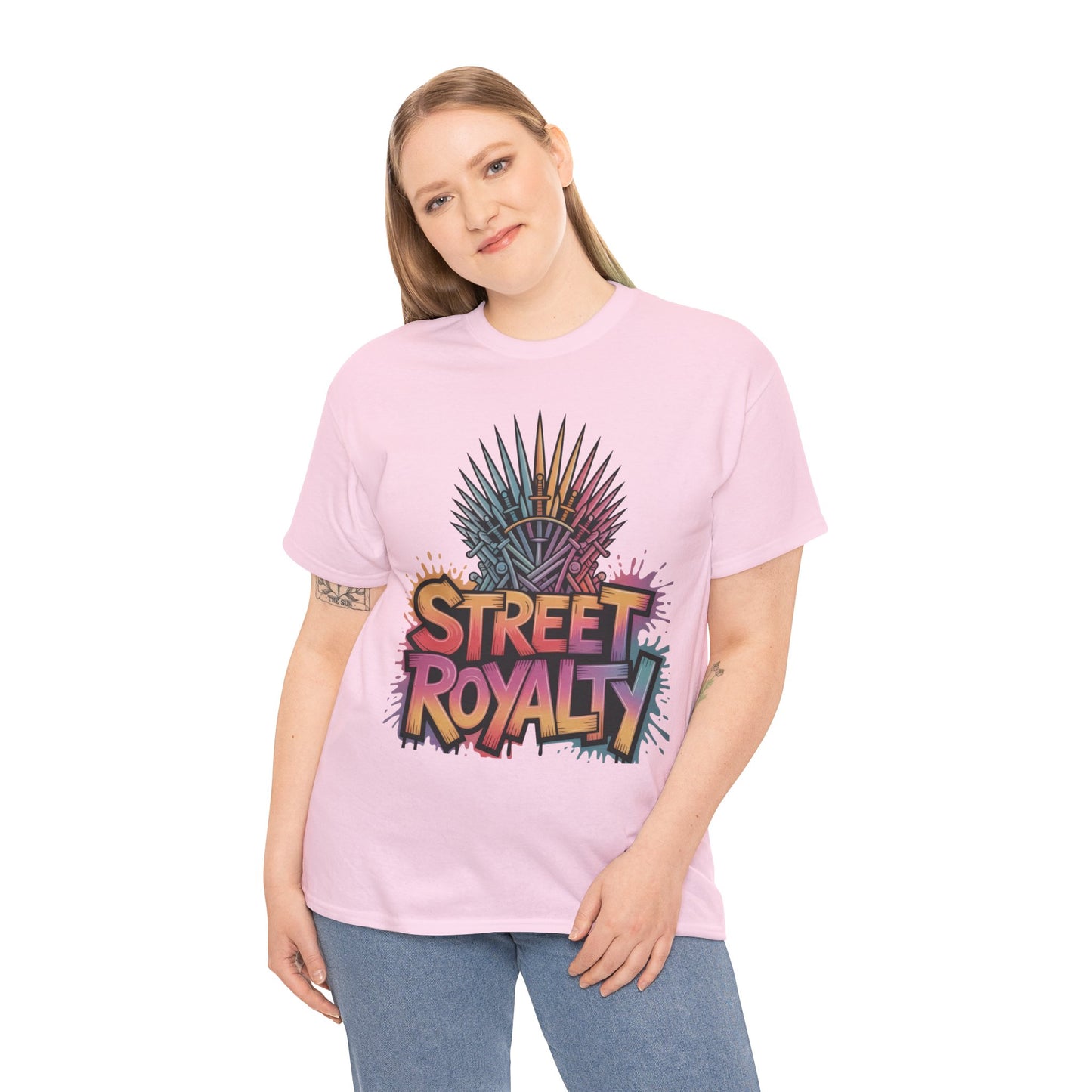Street Royalty Women's T-Shirt, Graffiti Crown Graphic Tee, Urban Streetwear Top for Trendy Skater Girls