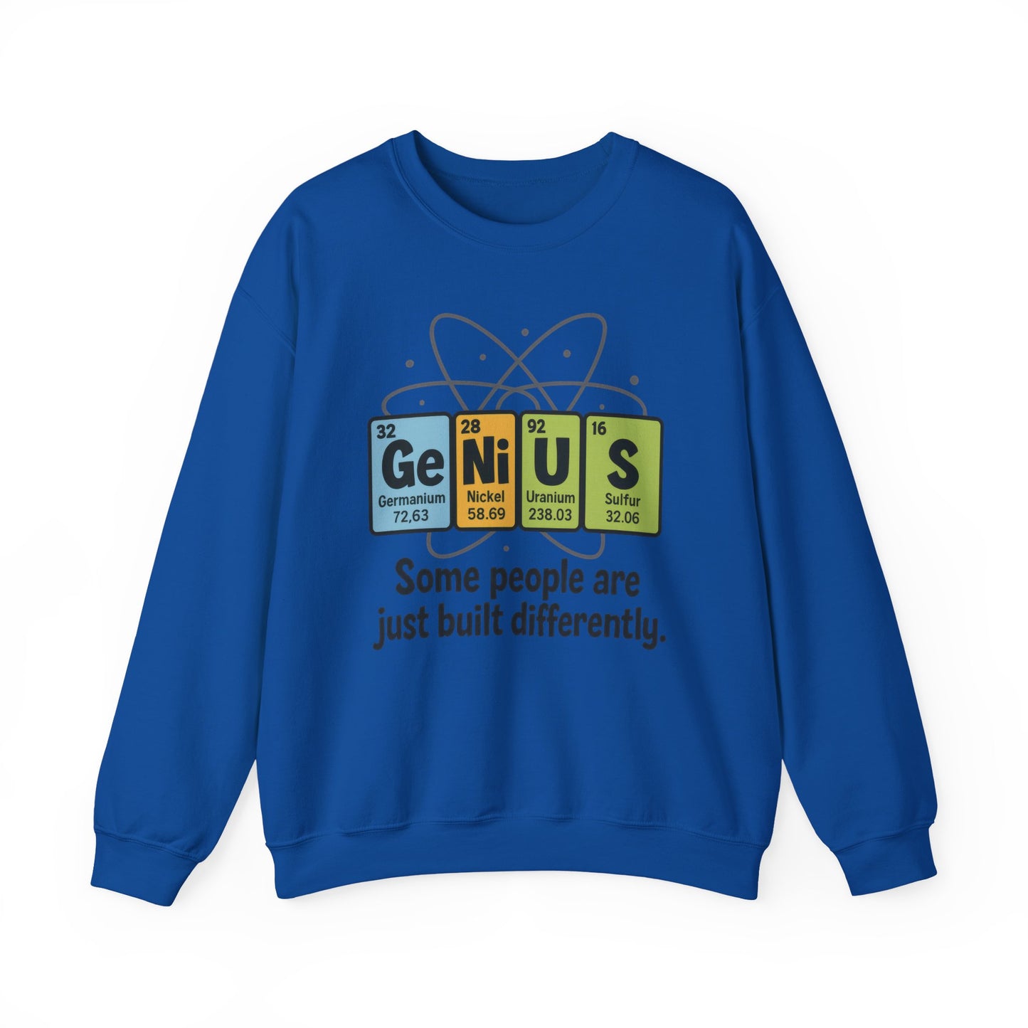 Funny Womens Science Sweatshirt, Genius Periodic Table Pullover, Nerdy Chemistry Gift for Her,  Funny Gift for Nerds, Science Geek Apparel
