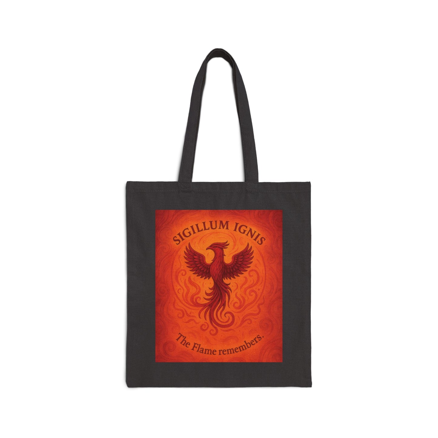 Phoenix Fire Element Tote Bag, Sigillum Ignis Mandala, The Flame Remembers, Four Elements Series Canvas Bag, Boho Bag