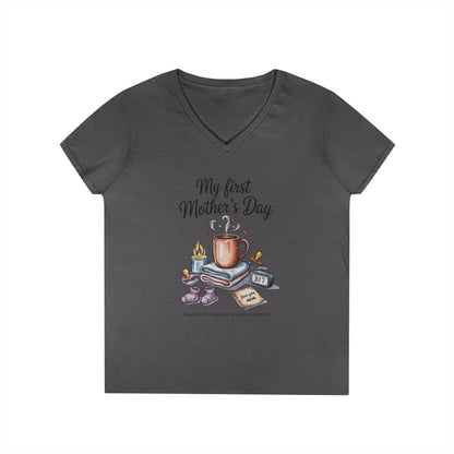 My First Mother's Day V-Neck T-Shirt, Cute Maternity Gift, Mother's Day Shirt, New Mom Outfit, Baby Shower Tee, New Mom Gift Tee