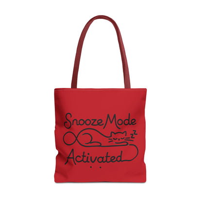 Sleepy Cat Tote Bag - Snooze Mode Activated, Cute Cat Lover Gift, Lounge Essential, Beach, Grocery, Everyday Use, Beach Weekender Bag