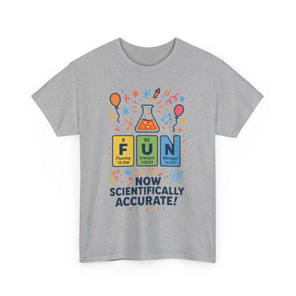 Fun Science Unisex Heavy Cotton Tee, Perfect for STEM Lovers, Gift for Science Teachers, FUN Periodic Table Tee,Nerdy Unisex Shirt