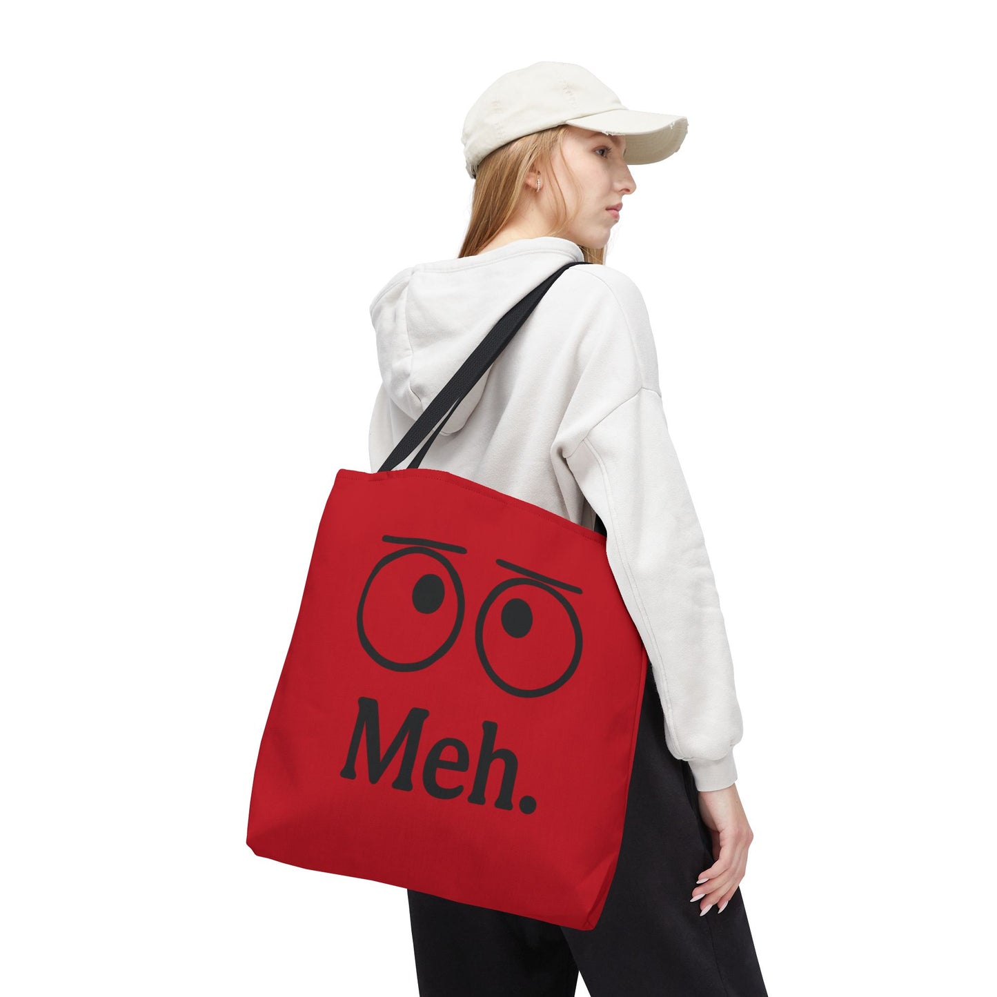 Meh. Tote Bag - Perfect Gift for Sarcastic Friends, Trendy Everyday Use, Unique Statement Accessory, Ideal for School, Work, Shopping