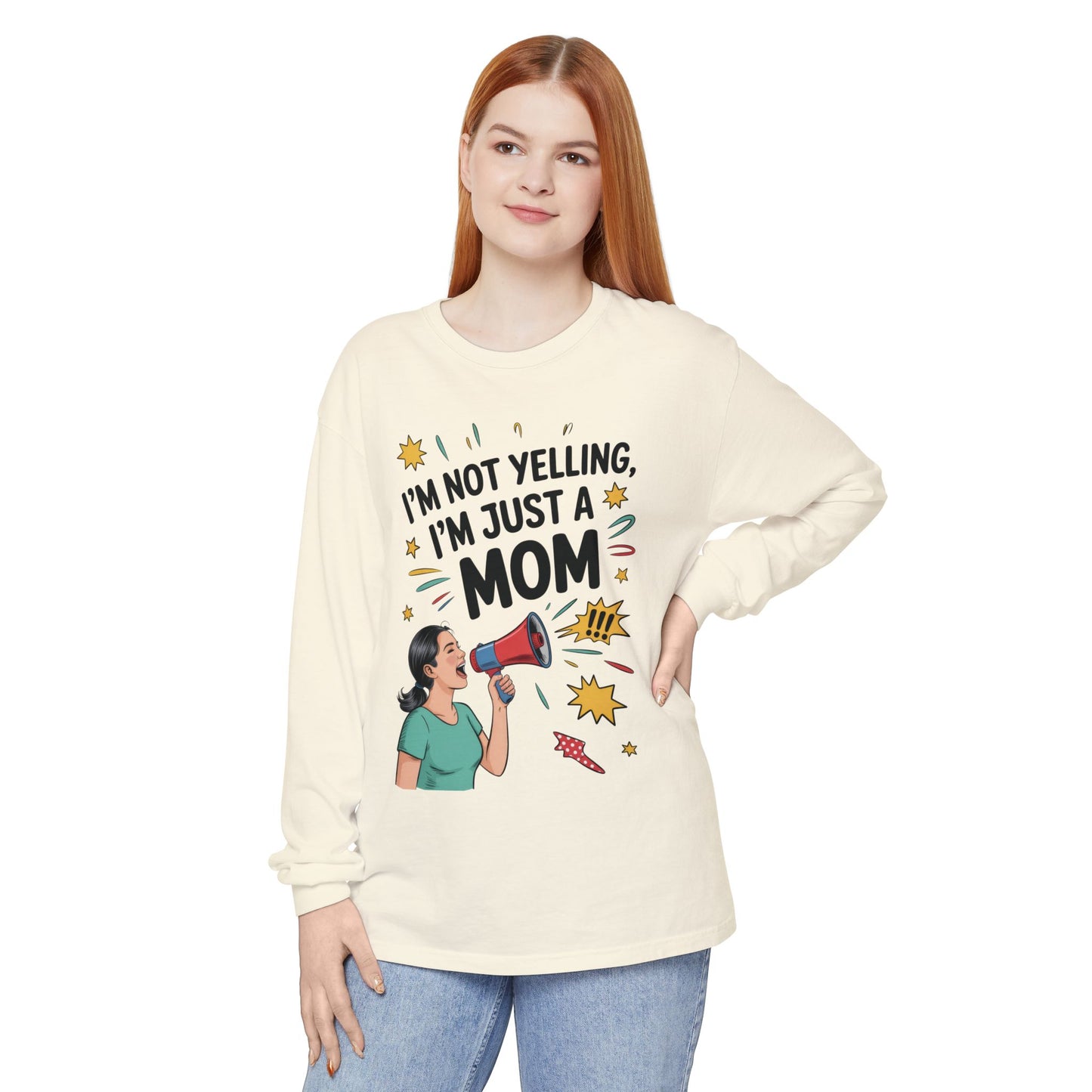 Funny Mom Long Sleeve T-Shirt, I'm Not Yelling I'm Just a Mom, Mother's Day Gift, Loud Mom Life Tank Top,  Mother's Day Apparel