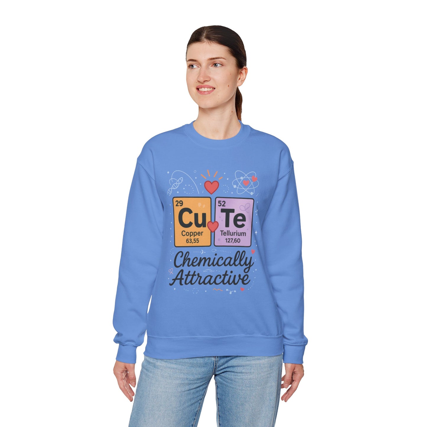 Cute Chemistry Sweatshirt for Women, Periodic Table Sweatshirt, Chemistry Gift for Her, Gift for Science Lovers, Valentine's Day Sweatshirt