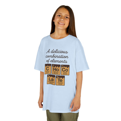 Funny Chocolate Science Young Girl T-Shirt, Choco-LaTe Element Shirt, Sweet Science Gift, Children's Gift, Birthday Party