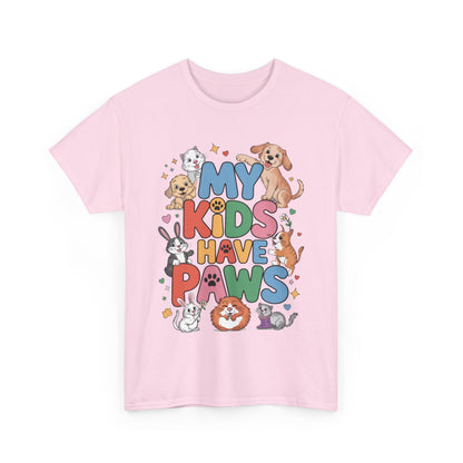 My Kids Have Paws Shirt, Cute Pet Mom Tee, Dog Cat Bunny Lover Gift, Funny Animal Parent T-Shirt, Gift for Pet Parents, Cute Pet T-Shirt