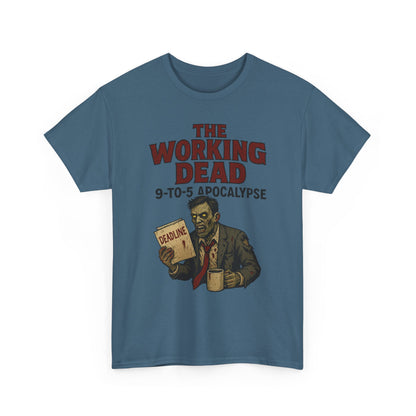 The Working Dead 9-to-5 Apocalypse Men's T-Shirt, Funny Horror Office Zombie Tee, Halloween Zombie Top, Work Humor Sweatshirt