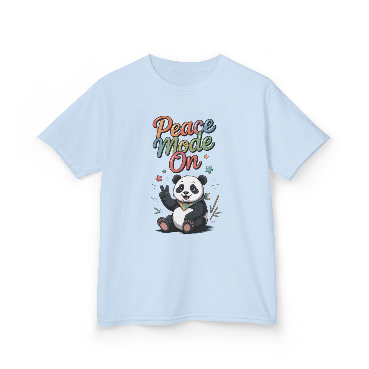 Peace Mode On Kids Tee, Cute Panda Shirt, Fun Gift for Children, Peace-Themed Apparel, Perfect for Birthdays, Casual Wear