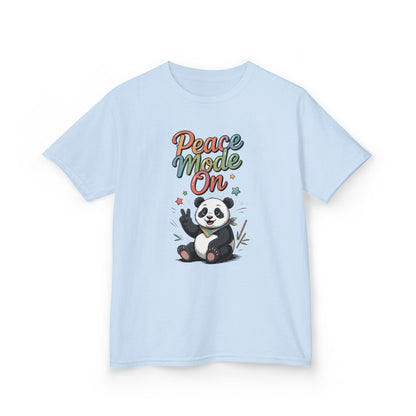 Peace Mode On Kids Tee, Cute Panda Shirt, Fun Gift for Children, Peace-Themed Apparel, Perfect for Birthdays, Casual Wear