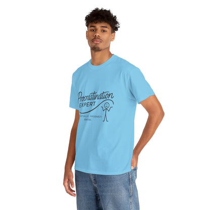 Procrastination Expert Men's Tee, Funny Shirt for Slackers, Gift for Students, Men's Comfortable Casual Wear, Laughs for Every Occasion