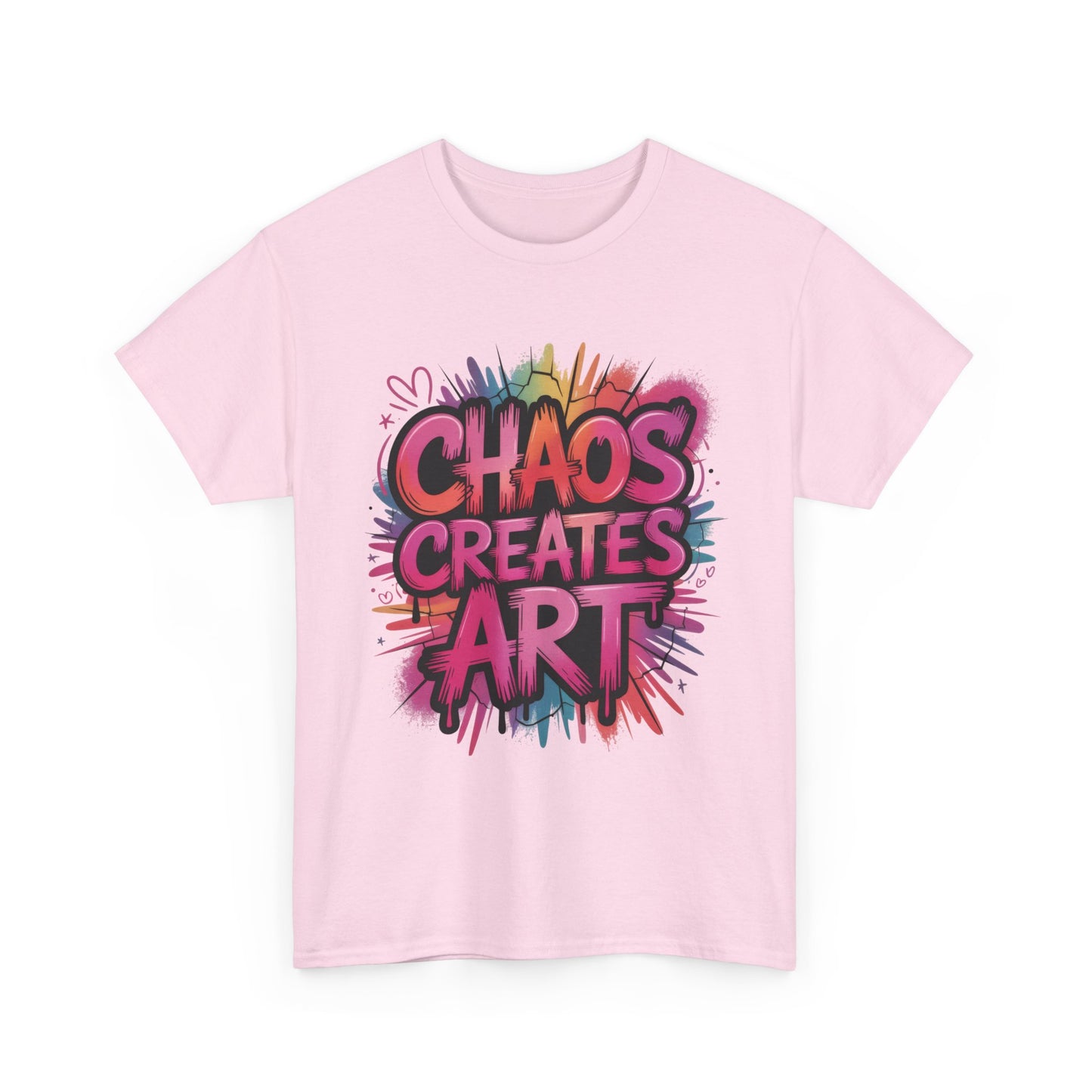 Chaos Creates Art Colorful Graffiti Womens Graphic Tee, Graffiti Shirt, Streetwear Tee
