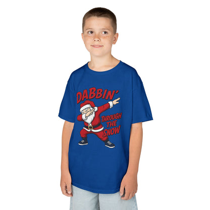 Dabbin Santa Youth Christmas T-Shirt, Funny Holiday Tee for Boys