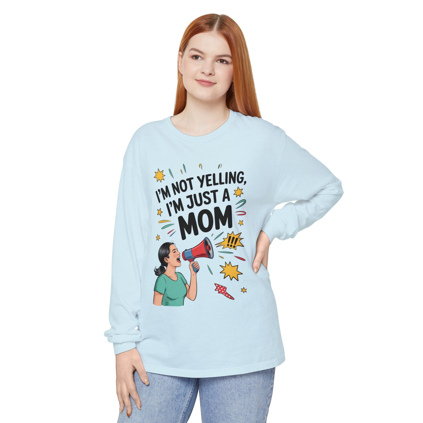 Funny Mom Long Sleeve T-Shirt, I'm Not Yelling I'm Just a Mom, Mother's Day Gift, Loud Mom Life Tank Top,  Mother's Day Apparel
