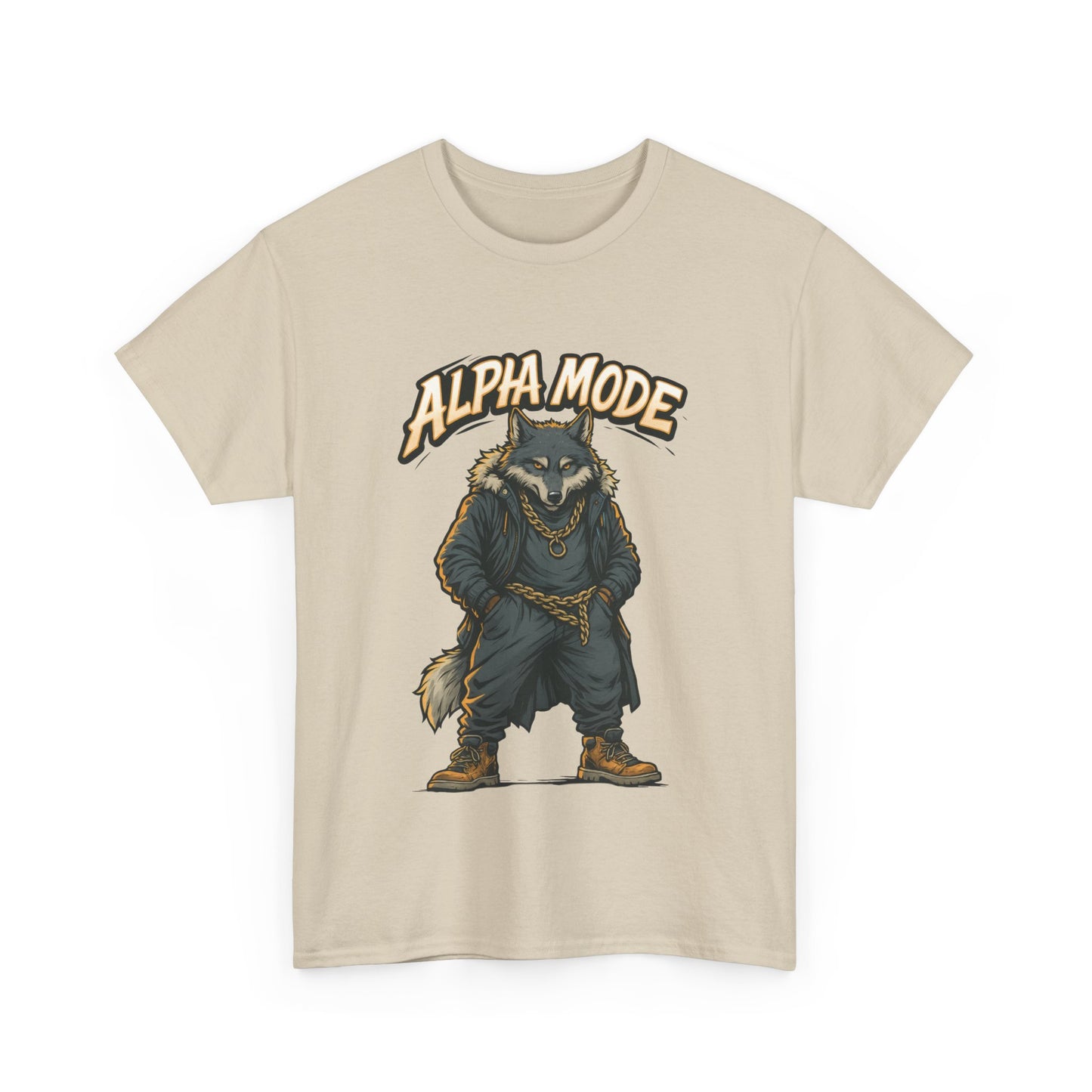 Alpha Mode Wolf Shirt, Mens Streetwear Graphic Tee, Hip Hop Wolf T-Shirt, Alpha Male Power Shirt, Cool Urban Wolf Gift, Trendy Summer Shirt