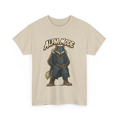 Alpha Mode Wolf Shirt, Mens Streetwear Graphic Tee, Hip Hop Wolf T-Shirt, Alpha Male Power Shirt, Cool Urban Wolf Gift, Trendy Summer Shirt