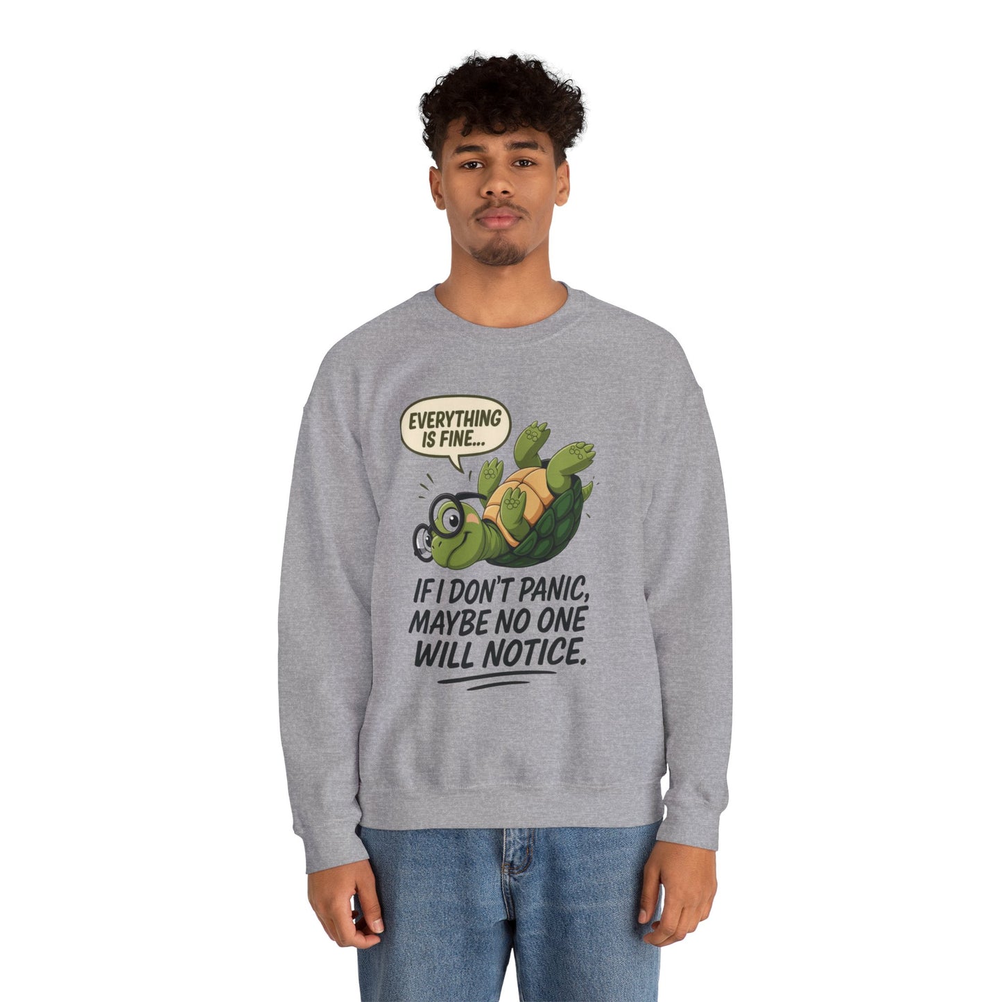 Casual Humor Unisex Sweatshirt, Perfect Gift for Anxiety Relief, Social Anxiety Joke, Quirky Graphic Sweatshirt, Introvert Humor Gift