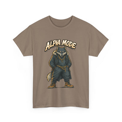 Alpha Mode Wolf Shirt, Mens Streetwear Graphic Tee, Hip Hop Wolf T-Shirt, Alpha Male Power Shirt, Cool Urban Wolf Gift, Trendy Summer Shirt