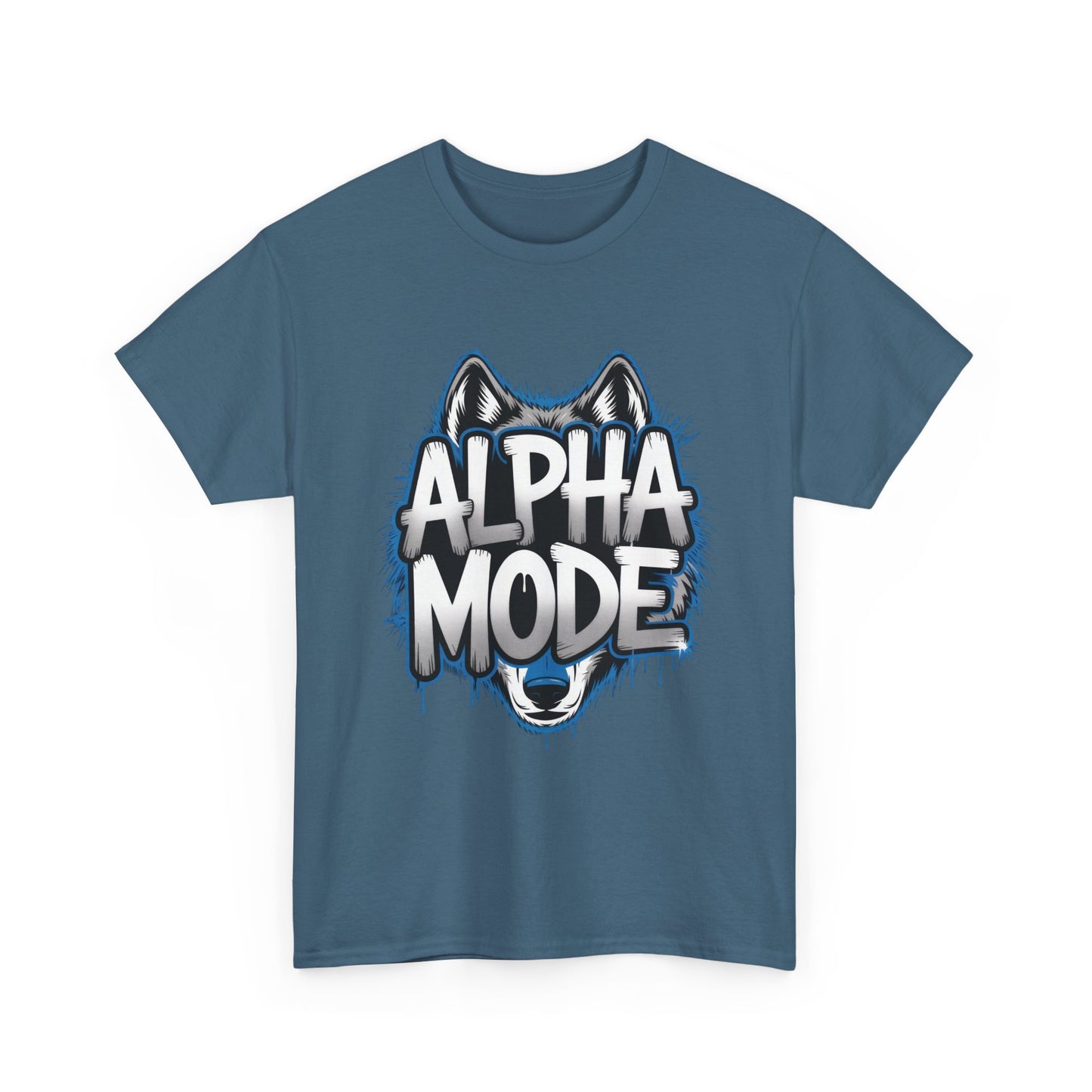 Alpha Mode Wolf Graphic Mens T-Shirt Streetwear, Alpha Tee, Wolf Tee, Street Tee, Wolf Art